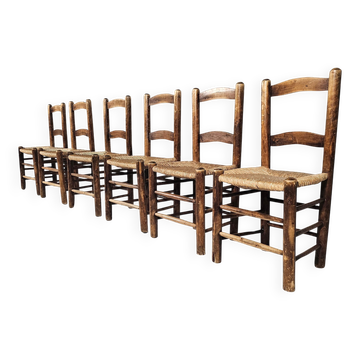 Farmhouse dining chairs, Spain 1970s