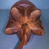 African sorghum spike lamp foot on five-faced base ~ hand carved ~ 1950s /1960