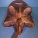 African sorghum spike lamp foot on five-faced base ~ hand carved ~ 1950s /1960