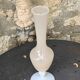 Soliflore vase in pink beige opaline and white base vintage and design
