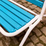 Restored 60s folding garden bench