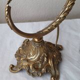 2 bronze and glass lamps