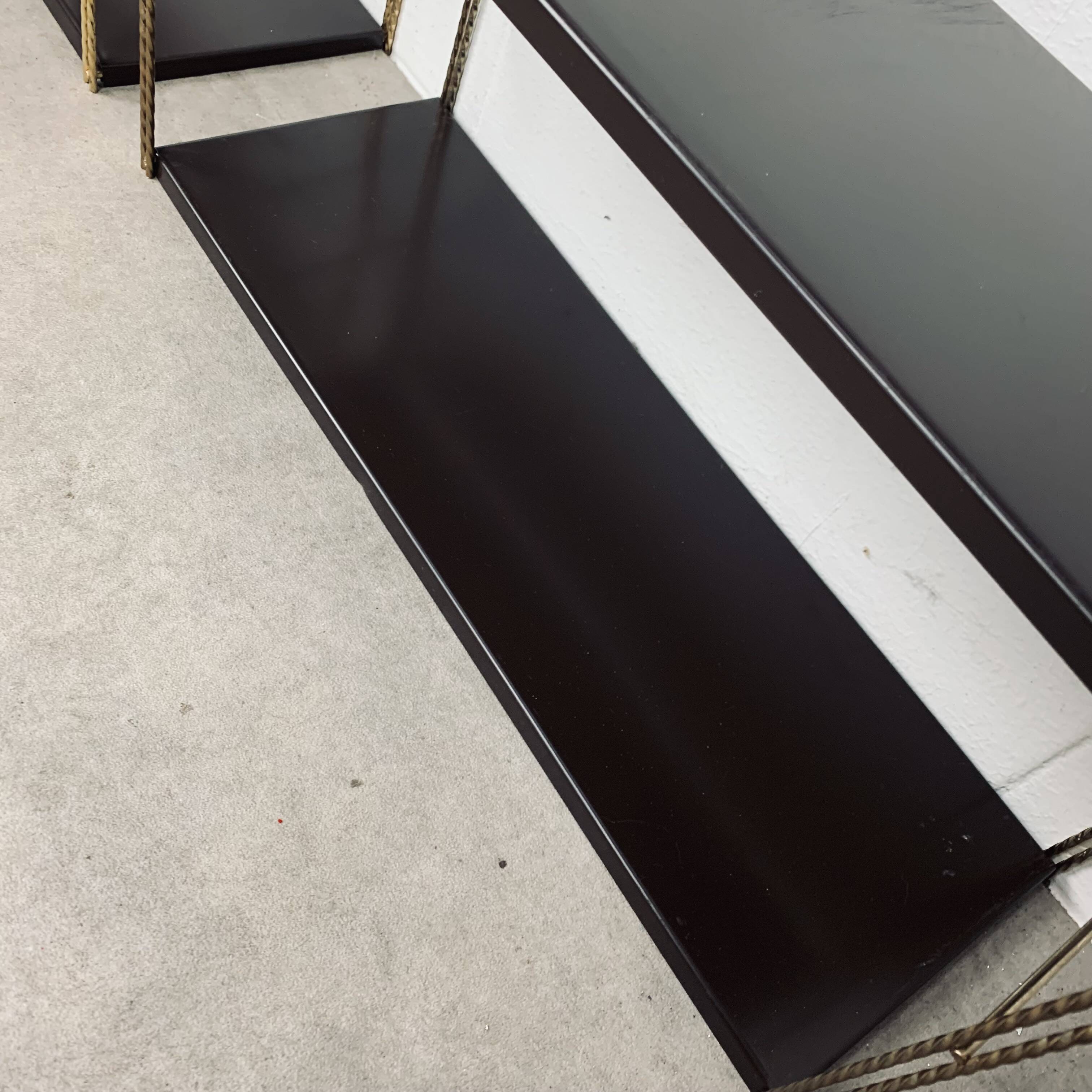 2 modular string wall shelves from the 60s, metal