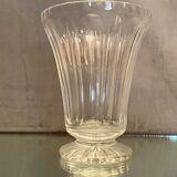 Vase on pedestal in cut crystal mid-twentieth century