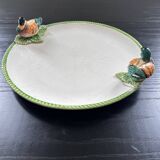 Large dish of ducks in barbotine