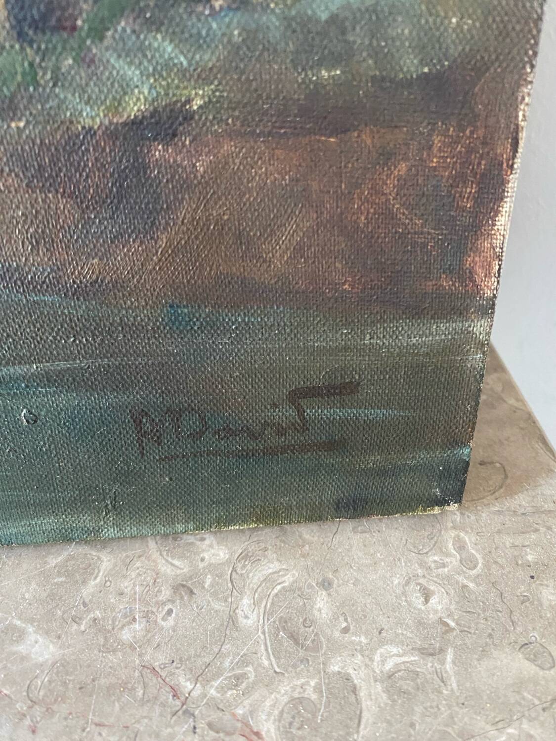 Farm landscape signed 19th-20th century