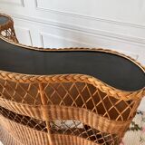 Rattan and wicker bar from the 50s/60s