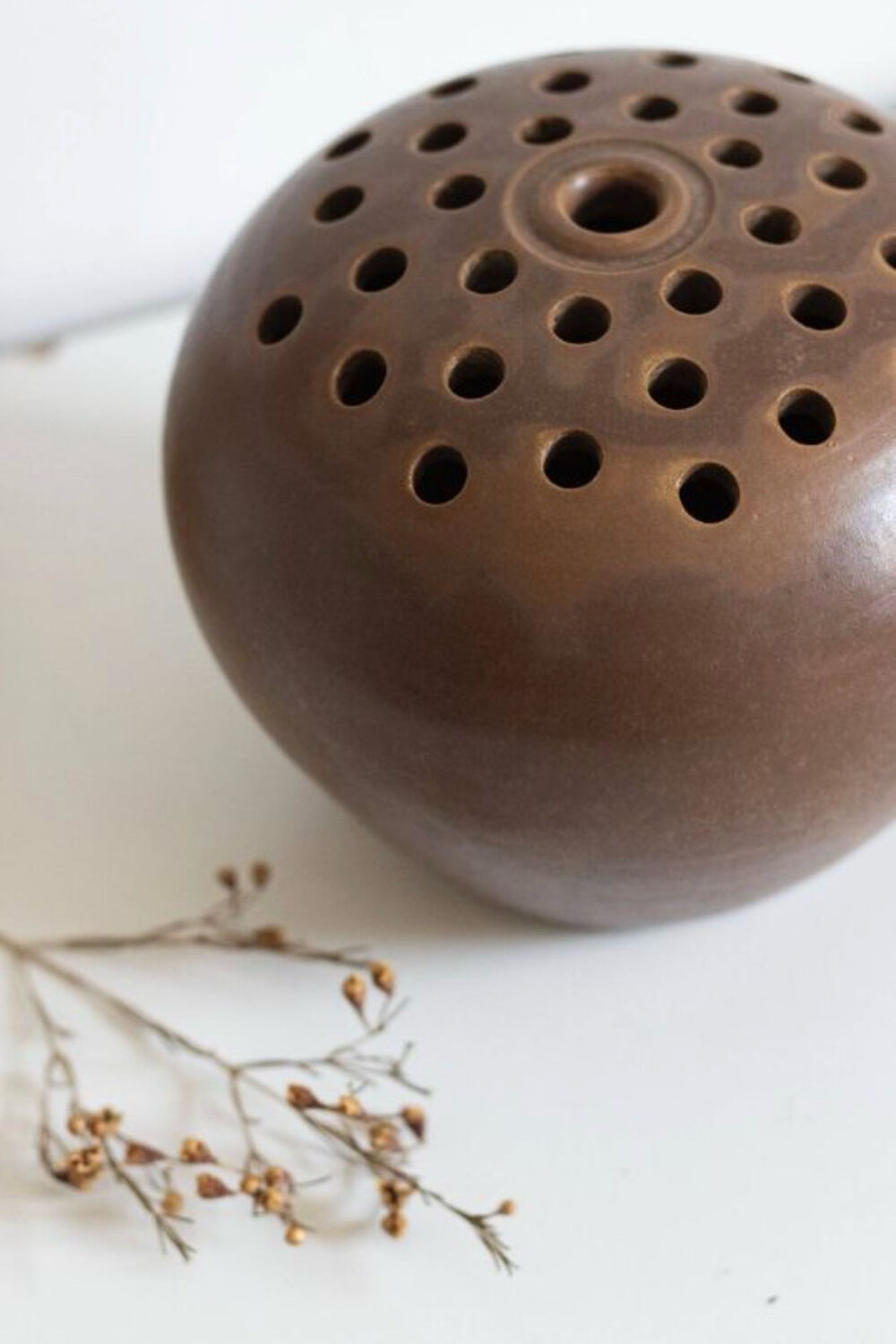 Large stoneware flower spike signed