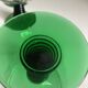 6 Vintage Green Wavy Stemmed Glasses