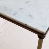 Table d'appoint marbre blanc vintage