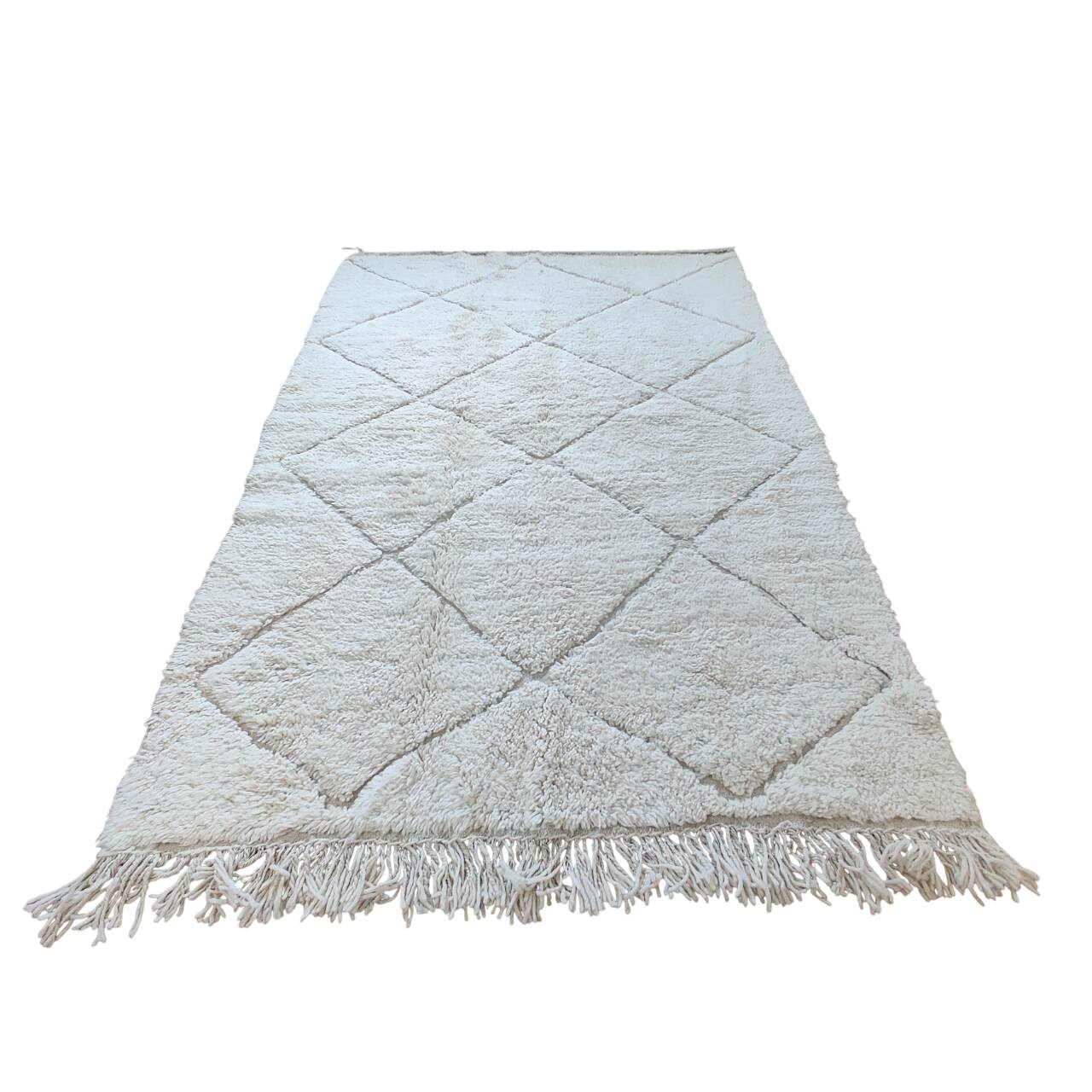 Tapis berbere losange blanc 150x250 cm