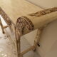 Console carved in wood and white bone