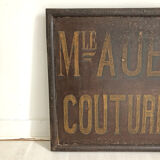 Cast-glass plate "Seamstress" early twentieth