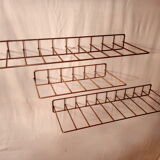 Vintage brass shelves