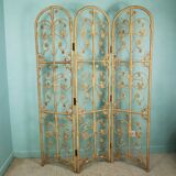 Peacok rattan screen