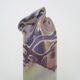 Joseph Bougère Iridescent purple pink ceramic vase signed JB 1989