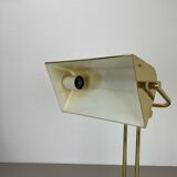 Modernist Travertine and Brass Table Light by Hillebrand Leuchten, Germany, 1980