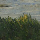 Signed 20th Century Rustic Landscape Painting the Smedepoort Bruges, Belgiu