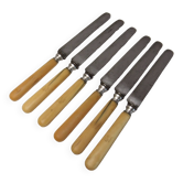 Old cutlery table knives Touron Edme Parisot