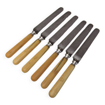 Old cutlery table knives Touron Edme Parisot
