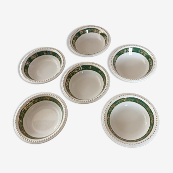 6 coupelles en porcelaine Digoin & Sarreguemines - Béryl
