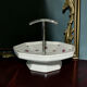 Antique serving dish in Limoges porcelain with handle – Floral decoration