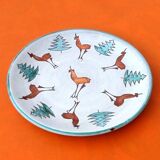 1960s Small plate / Empty pocket enamelled terracotta Pont de Fossé