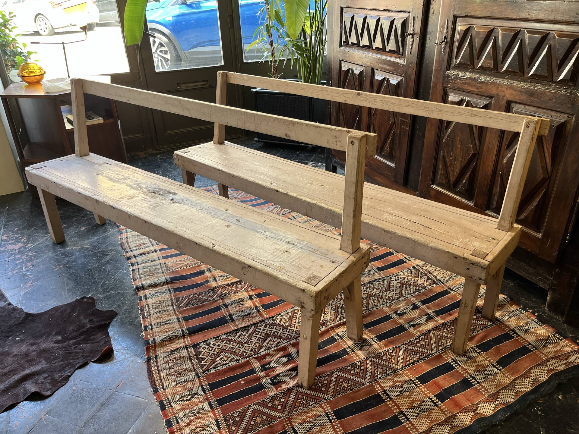 Vintage bench pair