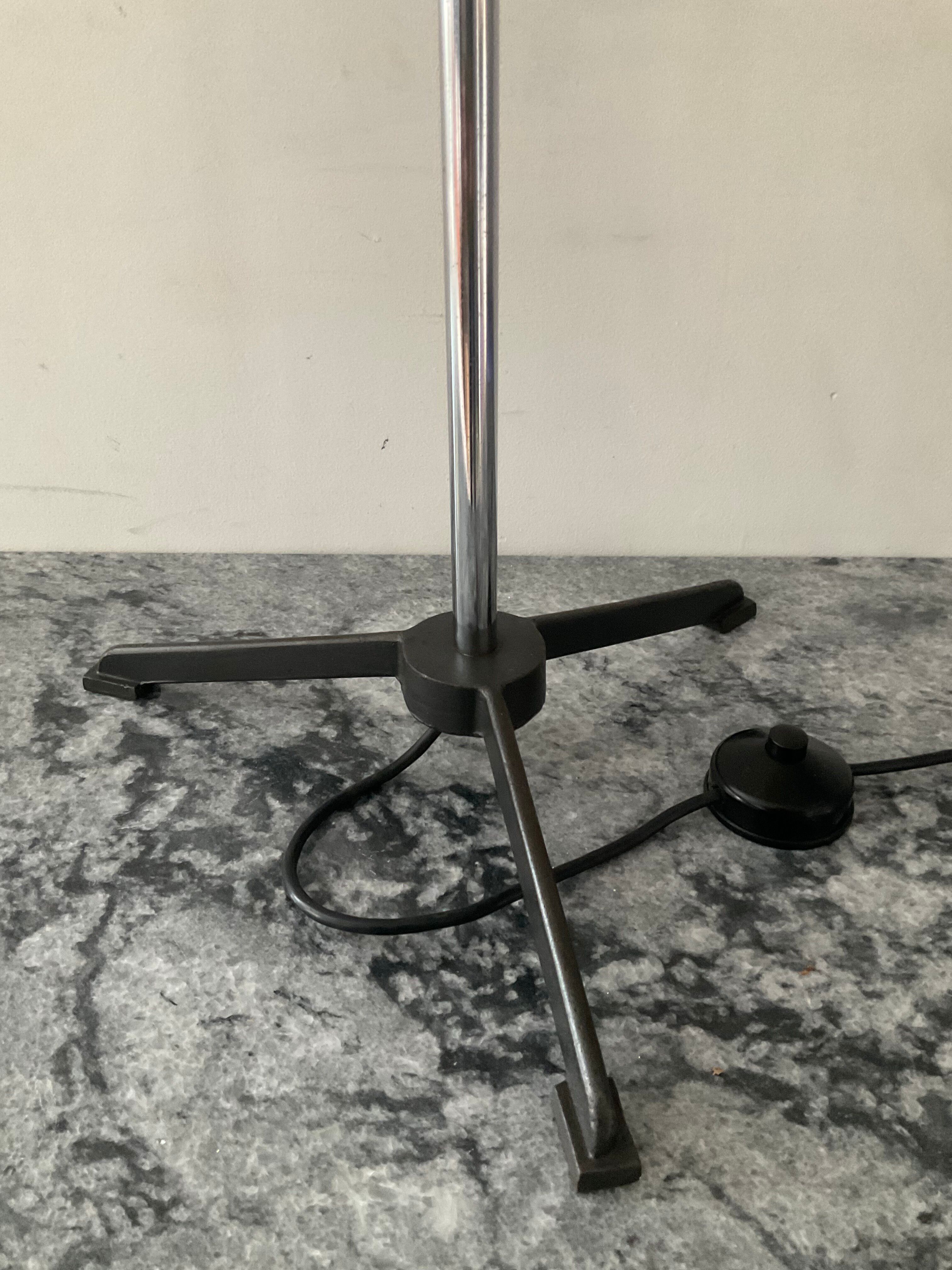 1970s floor lamp in metal and teak