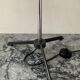 1970s floor lamp in metal and teak