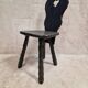 Black wooden brutalist chair