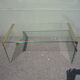 Table basse verre et métal doré Gallotti et Radice