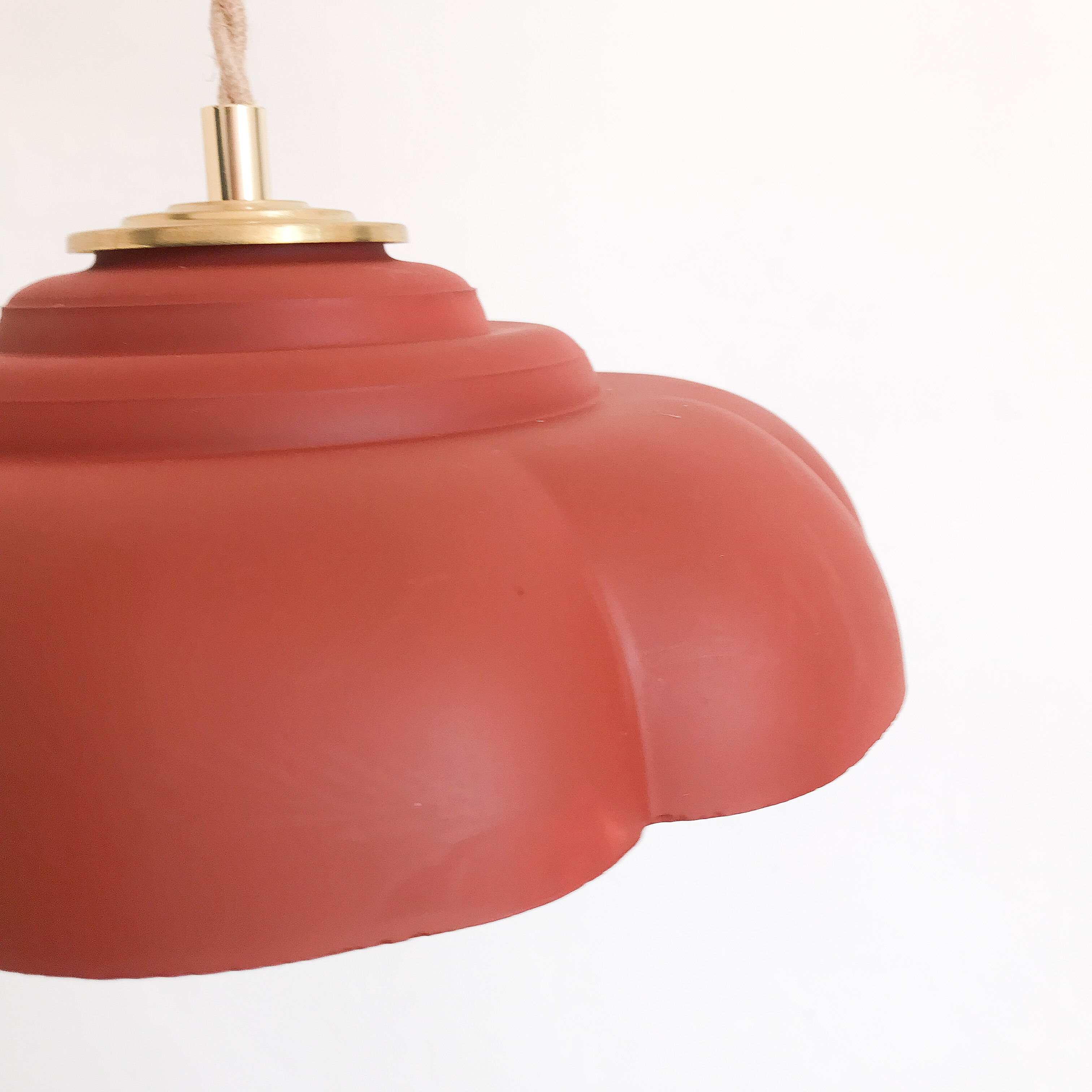 Suspension lampshade vintage terracotta