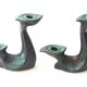 Pair of ceramic candlesticks 1950