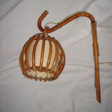 1960 rattan wall light