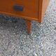 Vintage chest of drawers in gilded oak from the 50s 3 drawers feet bobbin