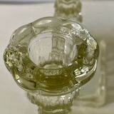 Pair of molded glass candlesticks