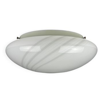 Large Murano glass ceiling lamp with classic whirlpool design, Italy, 1970s.