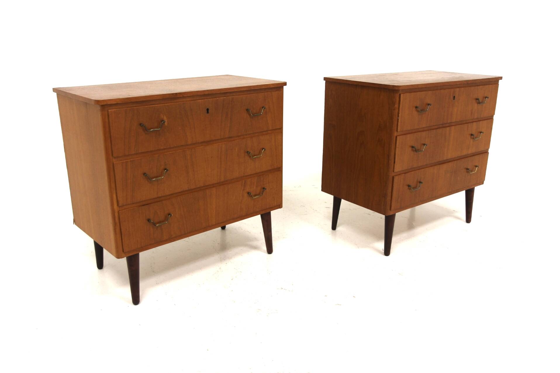 Set de 2 commodes scandinave en teck, Suède, 1950