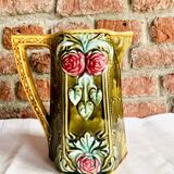 Vintage slip pitcher vase