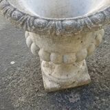 Pair of mediterranean vases in reconstructed stone