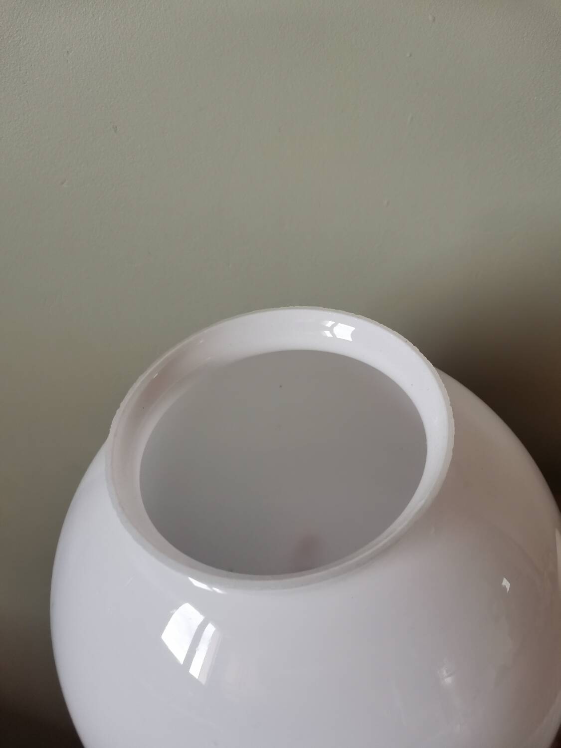 Vintage white opaline glass lamp globe ceiling light