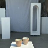 Lot de 2 tasses / mug en céramique indonésienne (mat brun)