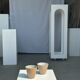 Set of 2 cups / mug Indonesian ceramic (matte brown)