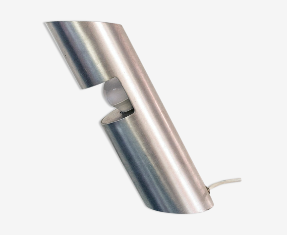 Lampe de table en aluminium chromé, Italie, années 1970