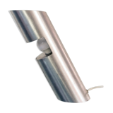 Lampe de table en aluminium chromé, Italie, années 1970