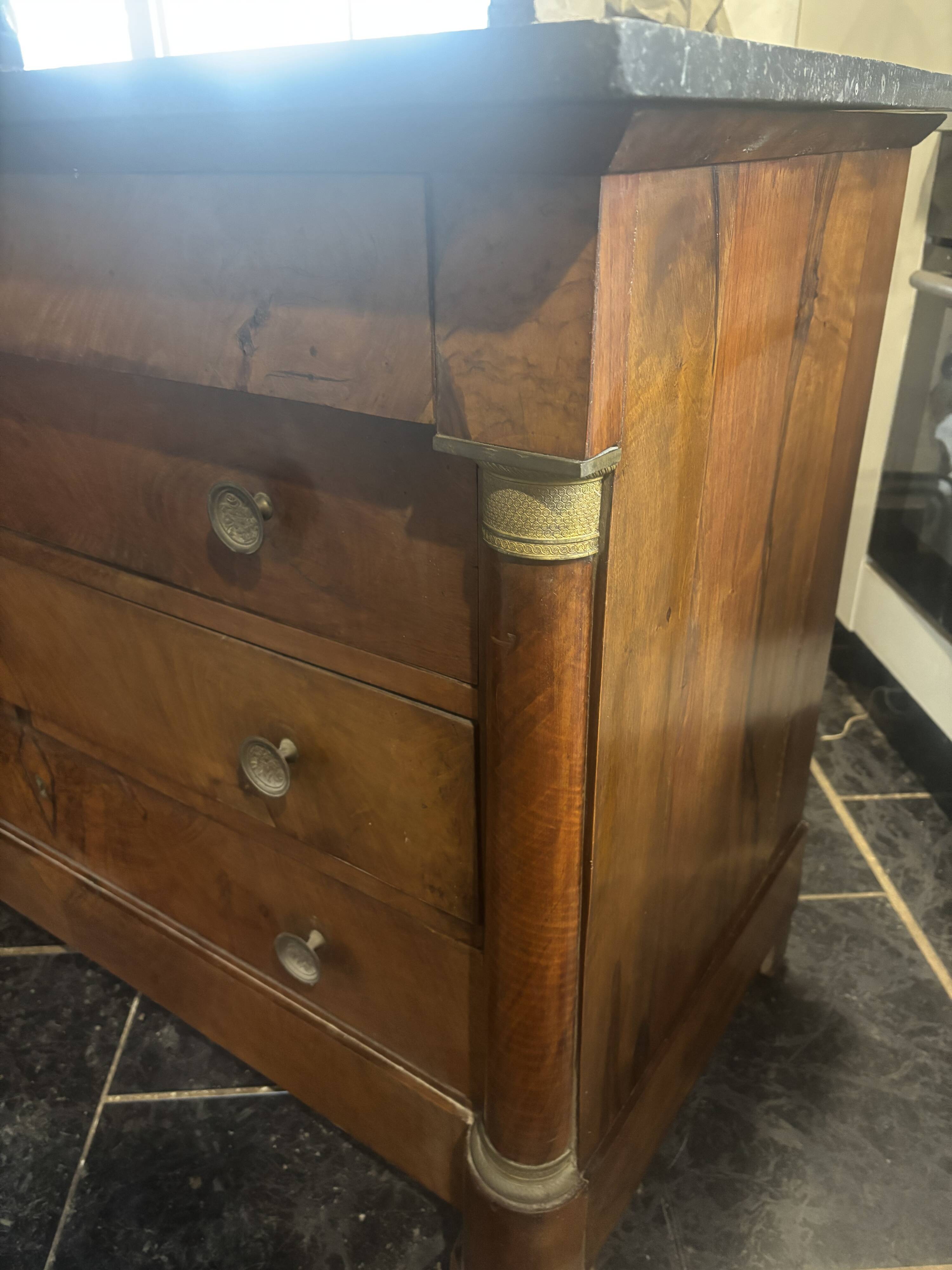Buffet Empire early 19th century – Black stone top – Finished back