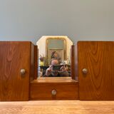 Antique wall-mounted toilet cabinet