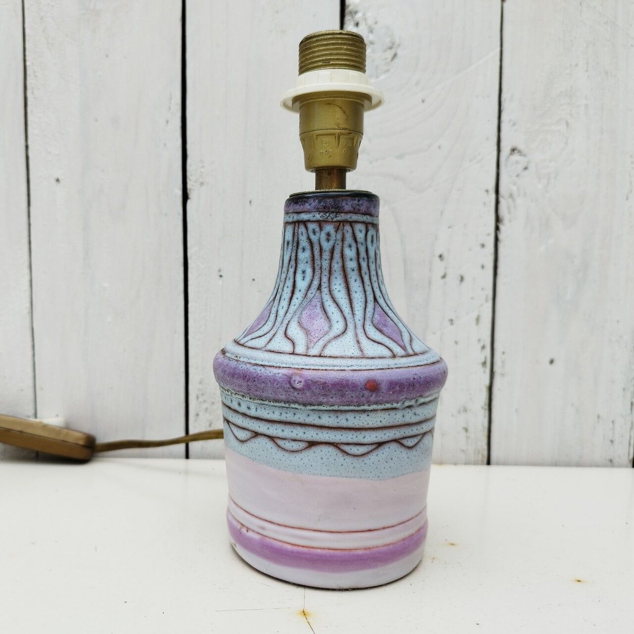 Ceramic lamp foot by Danuta Le Hénaff