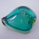 Brown & Turquoise Sommerso Murano Glass Ashtray, Italy, 1960s